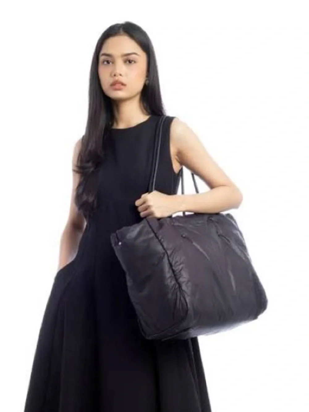 kate spade Black Quilted Nylon Tote Bag